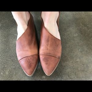 Leather flats